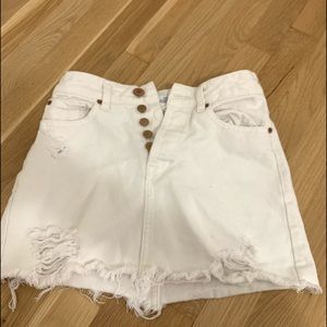 Bershka White Denim Skirt 00